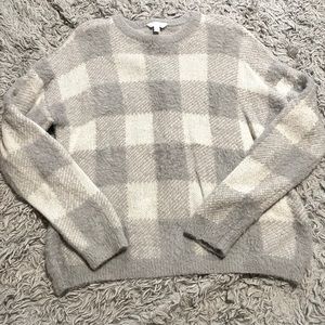 Womens Winter Sweater, gray and white